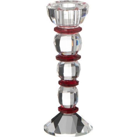 Chandelier Design en Cristal "Annie" 18cm Transparent & Rouge (1/4)
