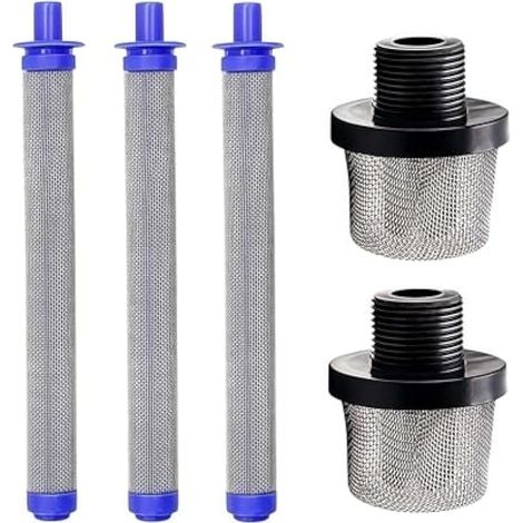 Lot de 2 filtres d'aspiration 288716 et 3 filtres pour pistolet pulvérisateur sans air 288749 pour pistolet à peinture sans air (1/5)