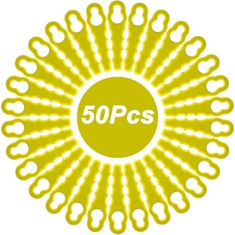 Confezione da 50 lame di ricambio compatibili con il tagliabordi Ryobi, testine a doppia dentellatura RAC155 RAC157 RAC158 (1/5)