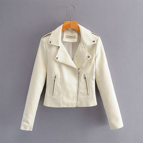 Veste moto femme 2024 printemps automne, blouson cuir PU imitation ajusté slim, ceinturé, coupe courte, perfecto élégant, taille fine, manteau de saison intermédiaire. (1/5)