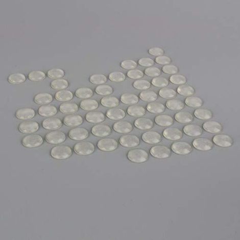 Lot De 100 Patins De Pare-Chocs En Caoutchouc Transparents Autocollants Pour Porte De Placard De Tiroirs Et Tiroirs 8 x 2,5 mm (1/5)