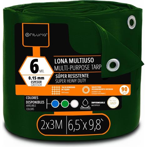 Bâche multiusage imperméable 2 x 3 m Vert, Lot de 1 pièce, idéale pour Couvrir et protéger Meubles et Objets au Jardin, en Camping et sur Chantier (2x3m, 1 pièce) (1/5)