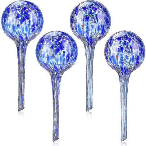 Globes d'arrosage pour plantes de 200ml, 4 piquets d'arrosage automatique, ampoule d'arrosage automatique en verre (1/5)