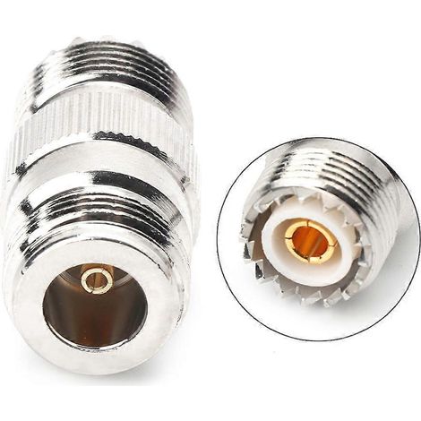 Adaptateur RF Coaxial Femelle UHF vers Femelle N, Connecteur PL259 SO239 pour Antennes
