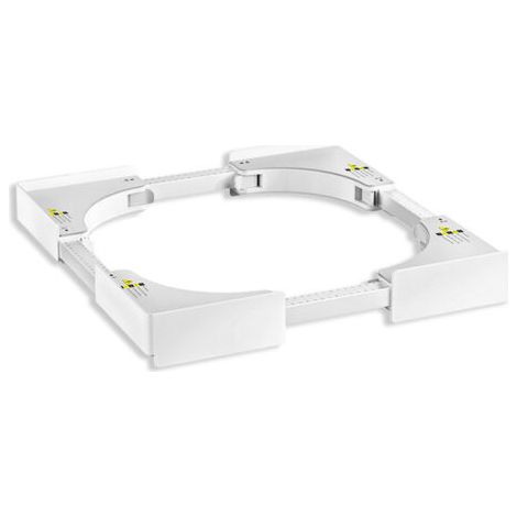 Kit de Superposition Universel, Support de Connexion Lave-Linge Sèche-Linge, Kit D’empilage pour Laver avec Sangles à Cliquetinge, taille réglable (49.5-72cm) blanc (1/4)