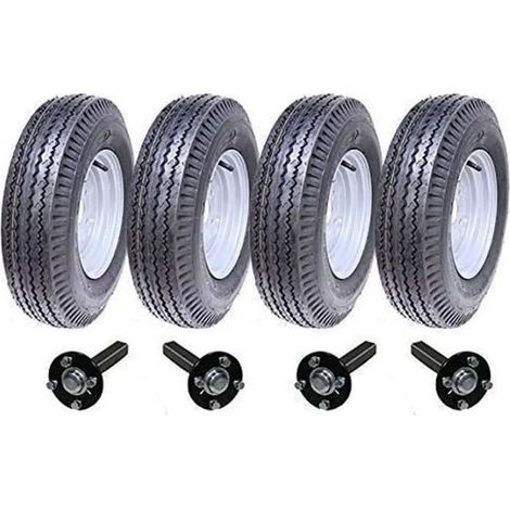 Parnells Haute Vitesse Double Essieu Remorque Kit 5.00-10 Route Légal Roues Moyeu Goujon Essieu 500 10