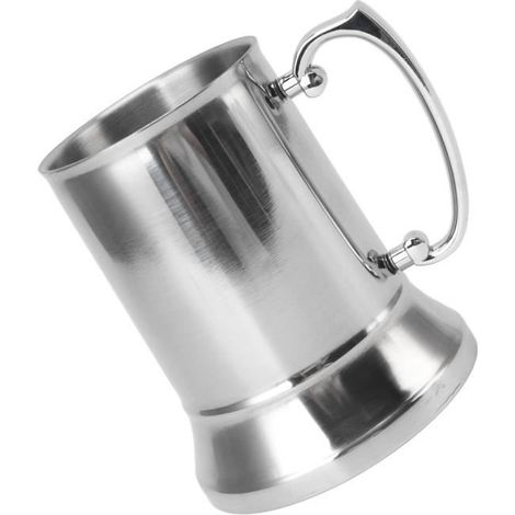 Chope à bière Acier inoxydable 304 - 500 ml - Antidérapante - Résistante aux chutes