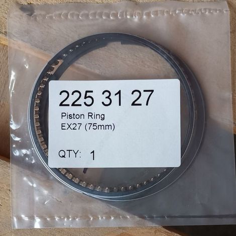 EX27 Kolbenring, 75 mm, Kolbenringbaugruppe, gewährleistet die Abdichtung des Verbrennungsgases, geeignet für Robin EX27 Motoren.