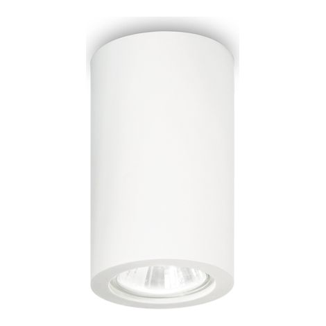 Plafoniera Moderna Round Tower Gesso Bianco 1 Luce Gu10 (1/3)