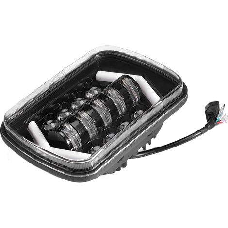 1 Phare LED Carré 5x7 Pouces,Alliage Aluminium,IP67,Faisceau Haut/Bas,Véhicule Noir (1/5)