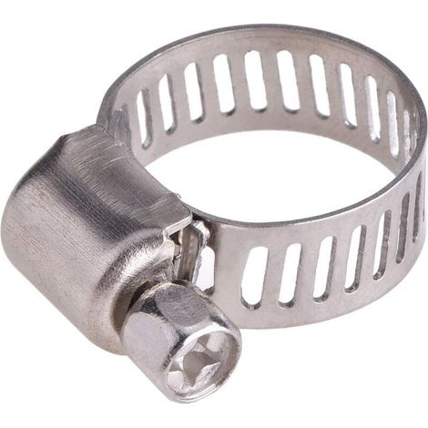 12 Pièces Collier de Serrage Tuyau Ajustable en Acier Inoxydable Tuyau Pinces Clips Fixation (9-16 mm) (1/3)