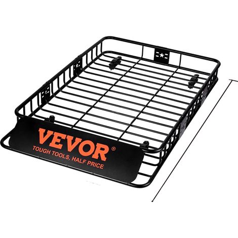 Cesta portaequipajes de techo, diseño robusto, fácil instalación, 64 pulgadas (1/2)