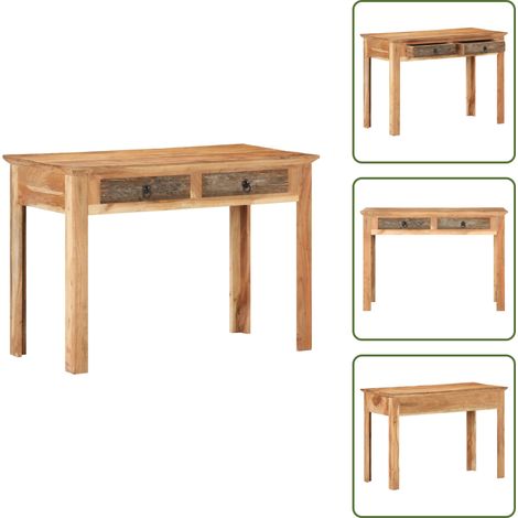 Schreibtisch 110x50x75 cm Recyceltes Massivholz - Holz Schreibtisch - Vintage Schreibtisch - Büro Schreibtisch - Altholz Schreibtisch - Recyceltes Holz (1/5)