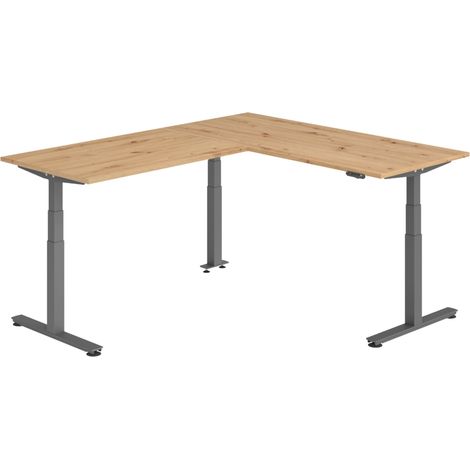 bümö Eckschreibtisch elektrisch höhenverstellbar L-Form Eckform: