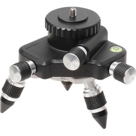Huepar AT2 Adjustable Rotating 360° Laser Level Adapter, Tripod Connector, with 1/4″-20 Male Thread and Horizontal Bubble (1/4)