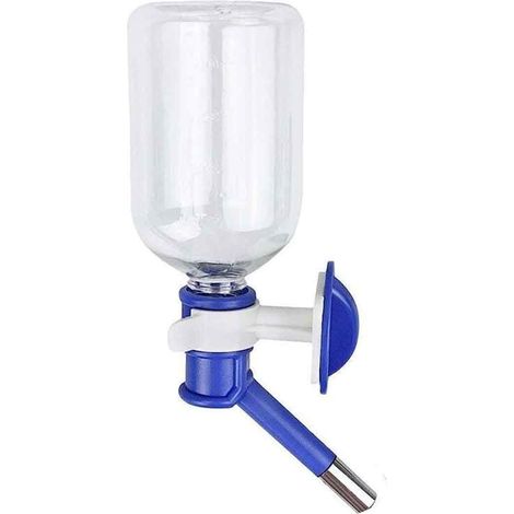 1 Dispensador de agua, 500 ml, plástico ecológico, boquilla de acero inoxidable, para jaulas de perros y gatos. (1/5)