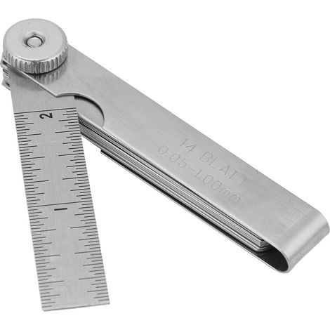 75 mm Edelstahl-Fühlerlehre, Schweißnahtinspektionswerkzeug (0,05-1,00 mm) (1/5)