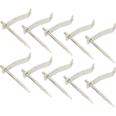 KOTARBAU Lot de 10 crochets 150 x 130 mm pour fixation de planches de plâtre sur la maçonnerie. (1/5)