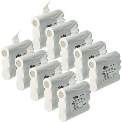 vhbw 10x Akku Ersatz für Midland PB-X7 für Funkgerät, Walkie Talkie (1000 mAh, 3,6 V, NiMH)