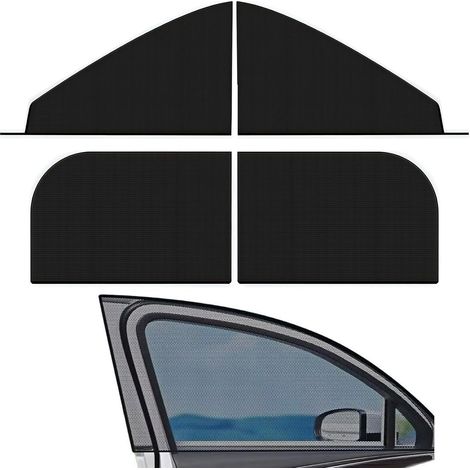 Pare Soleil Voiture Bébé 4 Pièces, Rideau de Fenêtre Latéral Universel, Protection Solaire Anti-UV, Intimité, Pour Enfant et Animaux (1/5)