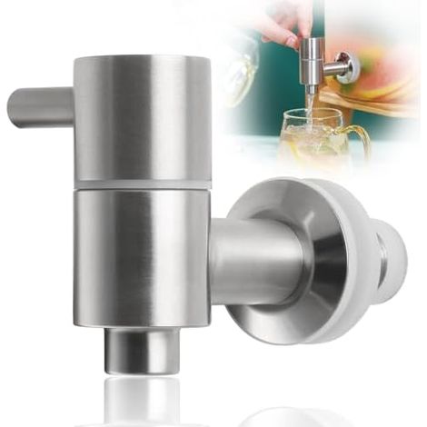 CCYKXA (88 × 59 × 16 mm) Ersatzhahn für Getränkespender, Edelstahl-Wasserbrunnenhahn, Bierspenderhahn für Zuhause und Party (1/4)