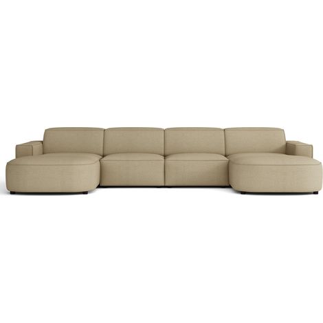 Selsey Sallmo - Wohnlandschaft U-Form, universell, Chenille Dunkelbeige, 374 cm (1/5)