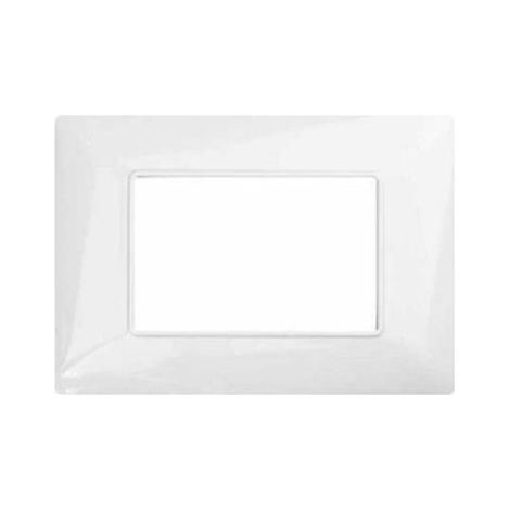 Mapam Placca 3 posti tecnopolimero compatibile Bticino Matix bianco AM4803BBN - JOY-P5003-BI