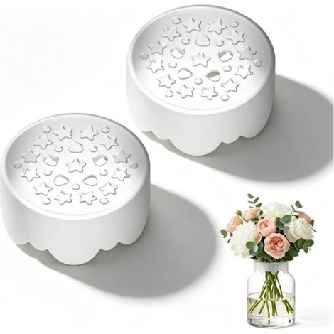 JARDIN PISCINE JARDINAGE PORTE-PLANTE TABLETTE A ROULETTES POUR PLANTE 2pcs Grille À Fleurs en Silicone Porte-Tiges Spiralé Flexible (1/5)