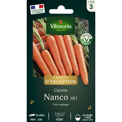 Vilmorin Carotte Nanco F1 - Graines d'Exception (1/2)