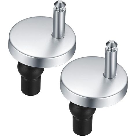 Lot de 2 fixations rapides pour abattant WC, charnières universelles avec vis, écrous et boulons en caoutchouc expansibles de rechange pour trous borgnes WC (1/5)