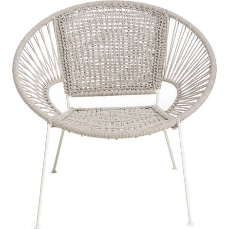 Fauteuil en corde de coton blanc Bélize (1/5)