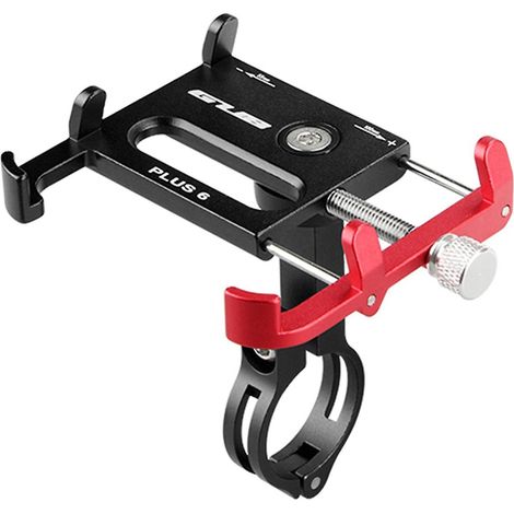 Support téléphonique vélo GUB 360° rotatif réglable en aluminium rouge