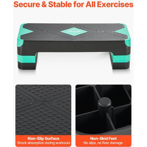 Stepper Aérobie Fitness 71 cm de Long Step de Fitness Réglable en (1/5)