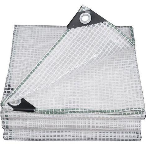 Bâche de protection en polyéthylène imperméable ultra résistante avec œillets en aluminium pour jardin, piscine 2 x 4 m (1/5)