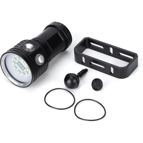 Lampe de Plongée LED IP68 Super Lumineuse - Pour Sports Nautiques et Outdoor (Flashlight, 1 Lampe)