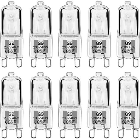 Ampoule G9 40 W 230 V blanc chaud 3000 K, ampoules capsules G9, ampoule halogène G9 pour micro-ondes (1/5)