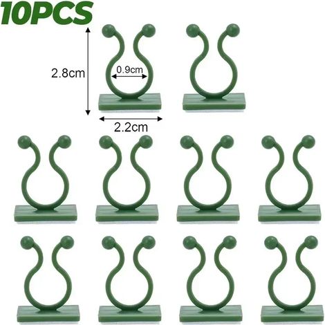 (Clip-10pcs) Tuteur pour plantes grimpantes, piquet pour bonsaï, support pour plantes de jardin, support pour fleurs en pot (1/4)
