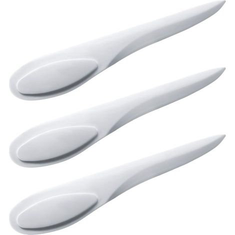 3 pièces outil de couture de plis de couture outil de presse de couture de retourneur de marque de couture en plastique pour coudre le quilting (blanc)