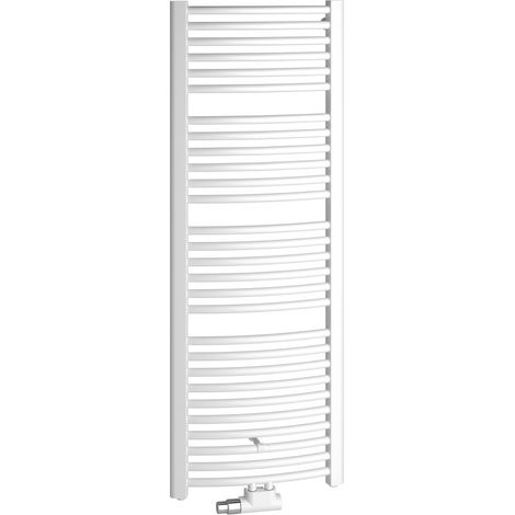 Kermi Badheizkörper Basic-50 R, gebogen, Mittel- / Seitenanschluss, 1770x599 mm (HxL), weiß, ER01M1800602XXK (1/5)