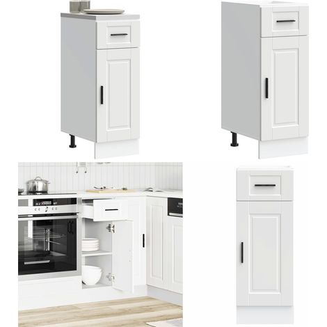 Mueble bajo de cocina Porto madera contrachapada blanca - Almacenamiento de cocina - Gabinete de cocina