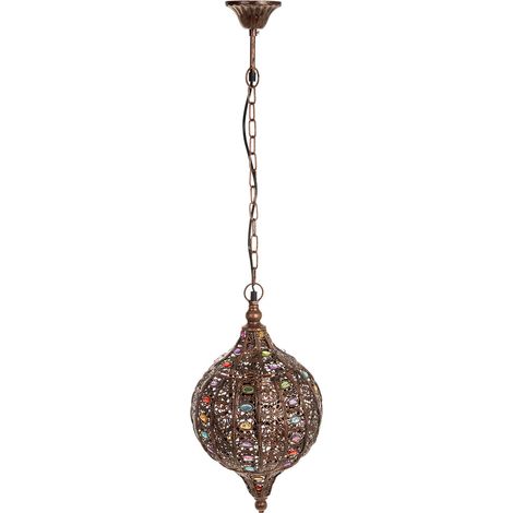 Lámpara de metal cristal acrilico de colores D27x47h cm (1/5)