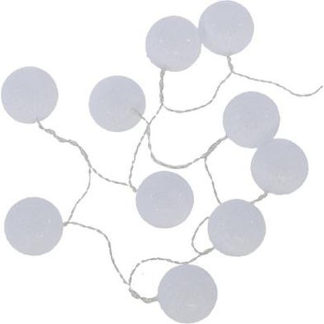 Guirlande Led "10 Boules" 165cm Blanc