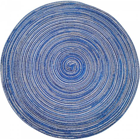 Set de table rond bleu 3838cm 1 pièce set de table pailleté adapté pour Noël fête de famille mariage décoration de table de vacances (1/5)