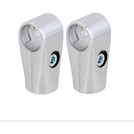 Dos abrazaderas redondas bidireccionales de aleación de aluminio para mangueras, color plata, 25 mm (1/5)