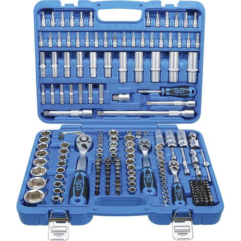 BGS Set di chiavi a bussola esagonali attacco 6,3 mm (1/4") / 10 mm (3/8") / 12,5 mm (1/2") misure pollici 192 pz. - 2245 (1/5)