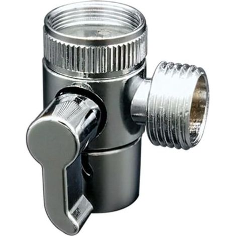 Dérivateur de Robinet Évier en Zinc Alloy pour Installation Purificateur d'Eau, Valve de Distribution d'eau Simple Coupe, r(86g) (1/4)
