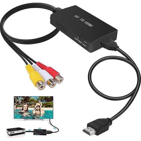 Convertisseur RCA vers HDMI, adaptateur composite 1080p vers HDMI (1/3)