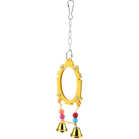 Jouet Pour Perroquet - Accessoire Avec Miroir Et Clochette - Pour Cage D Oiseaux - Lot De 1 (1/5)