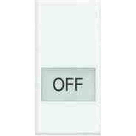 Axolute serigraphed key off 1 module couleur blanc hd4921ln