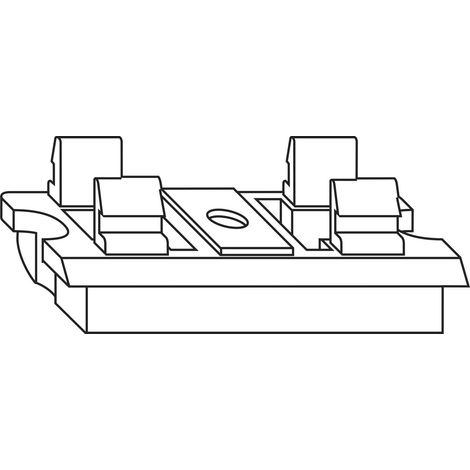 Roto NT/NX Auflauf für Nutmontage, Falzluft 12mm Fensterbeschlag, Kunststoff grau (1/2)